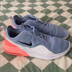 Women’s Nike Air Max Light Blue and Coral Sneakers